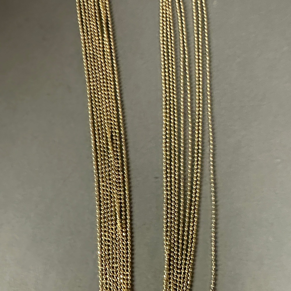 Elegant Gold Tone Multi-Strand Necklace - Picture 6 of 7